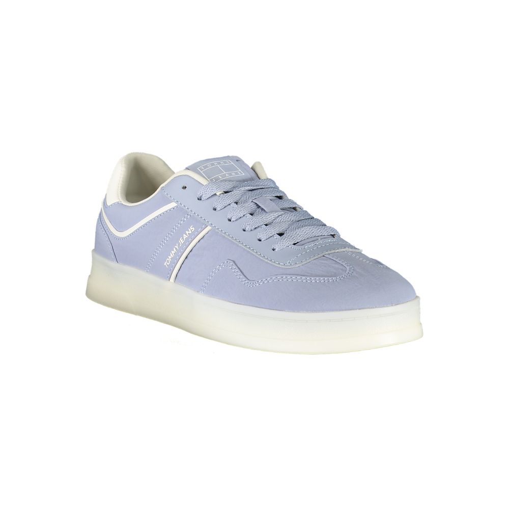Blue Leather Women Sneaker