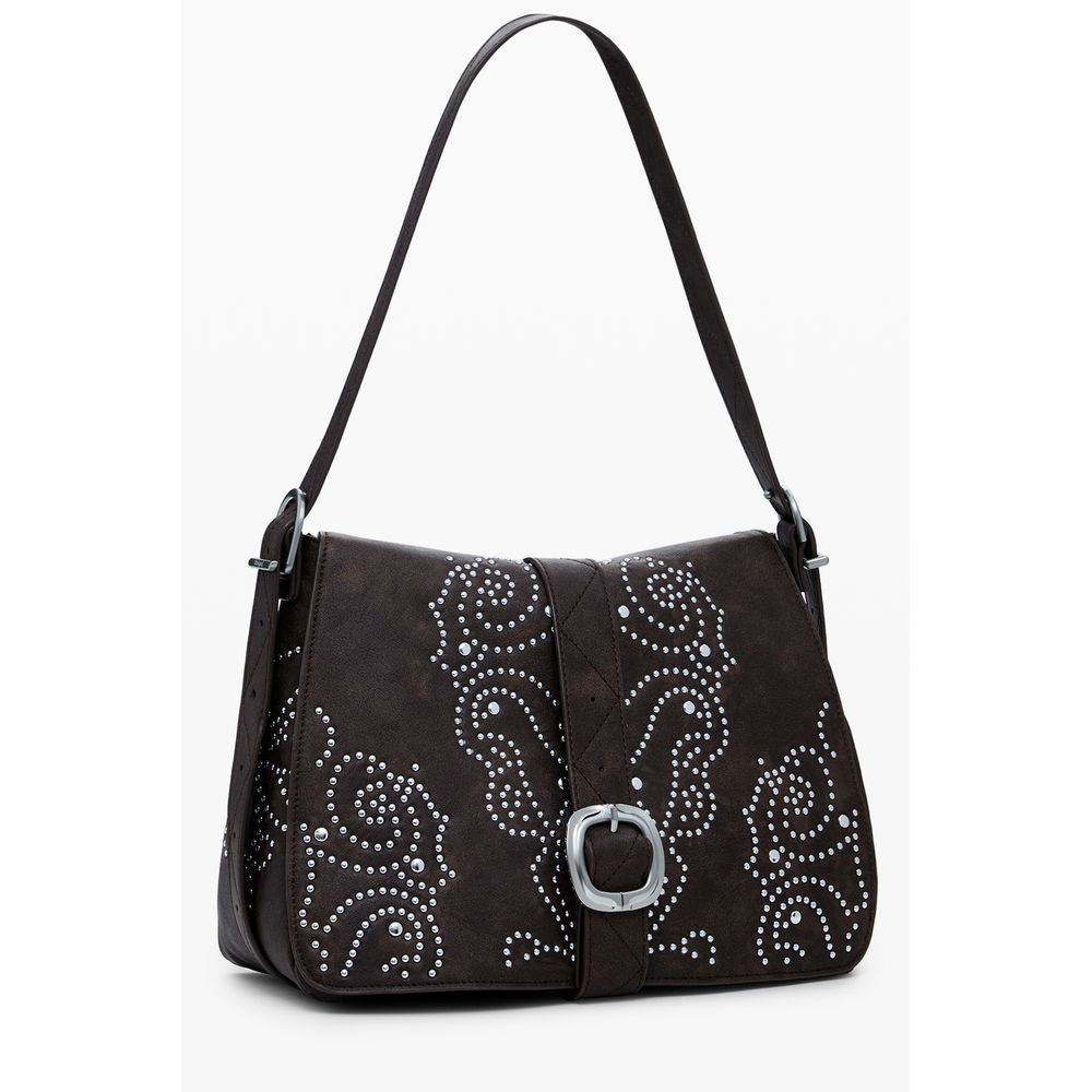 Brown Polyethylene Women Handbag