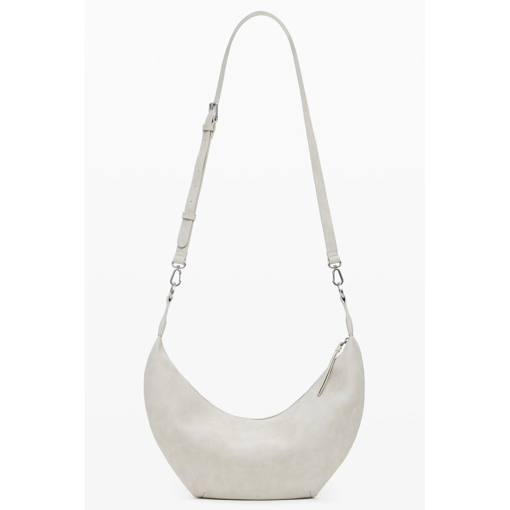 Beige Polyurethane Women's Handbag