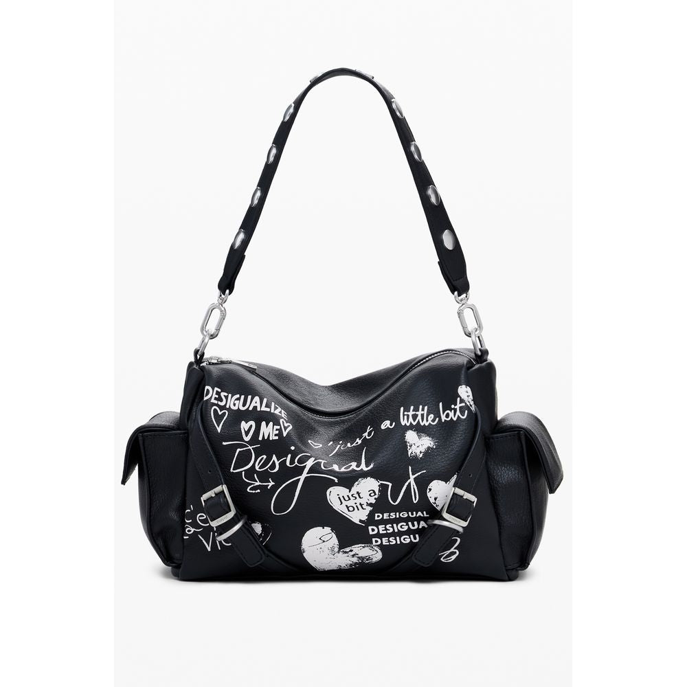 Black Polyurethane Women's Handbag