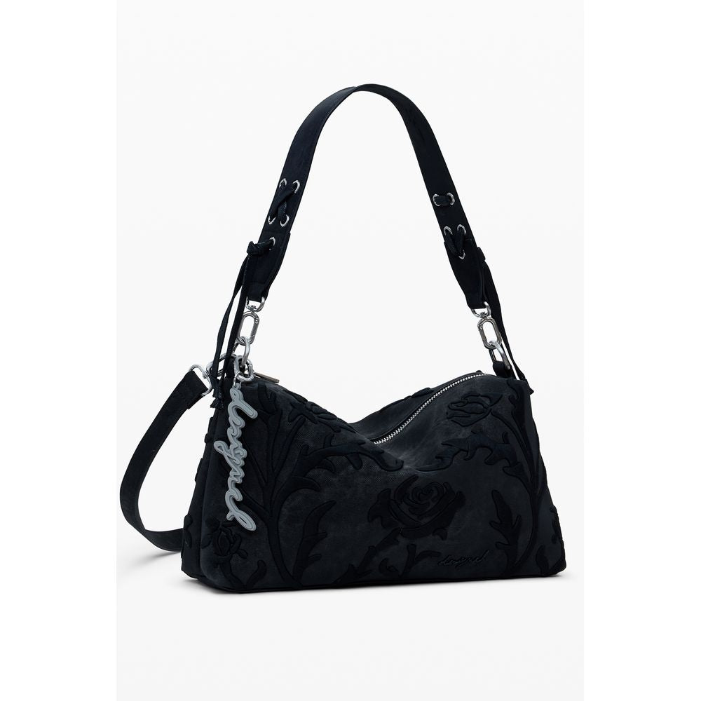 Black Polyurethane Women's Handbag