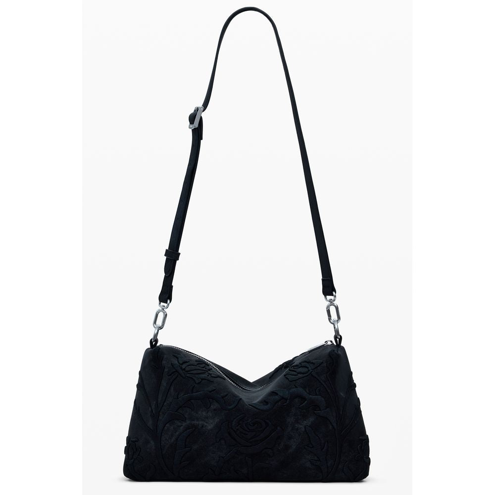 Black Polyurethane Women's Handbag