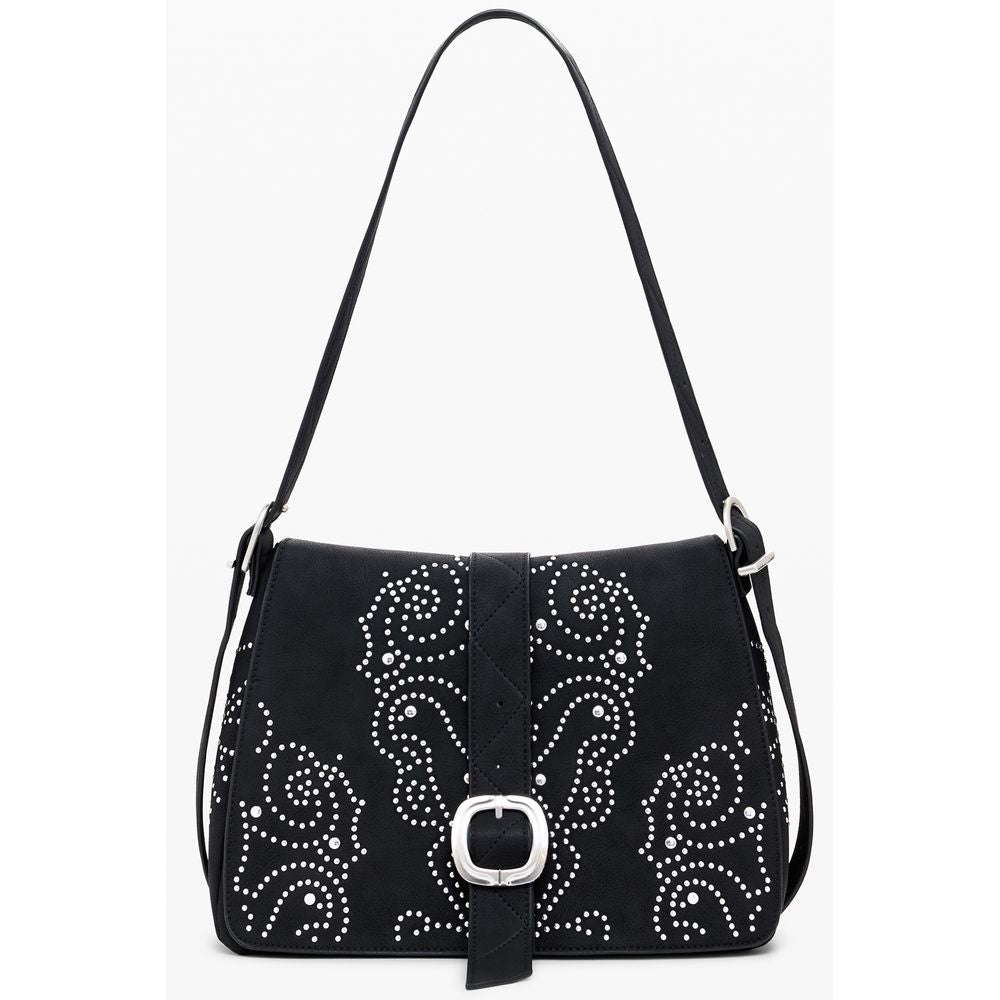 "Black Polyurethane Women's Handbag"