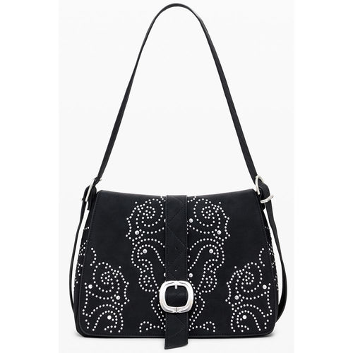 "Black Polyurethane Women's Handbag"