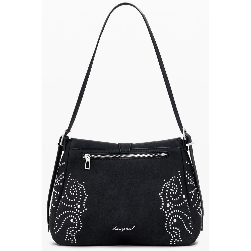 "Black Polyurethane Women's Handbag"