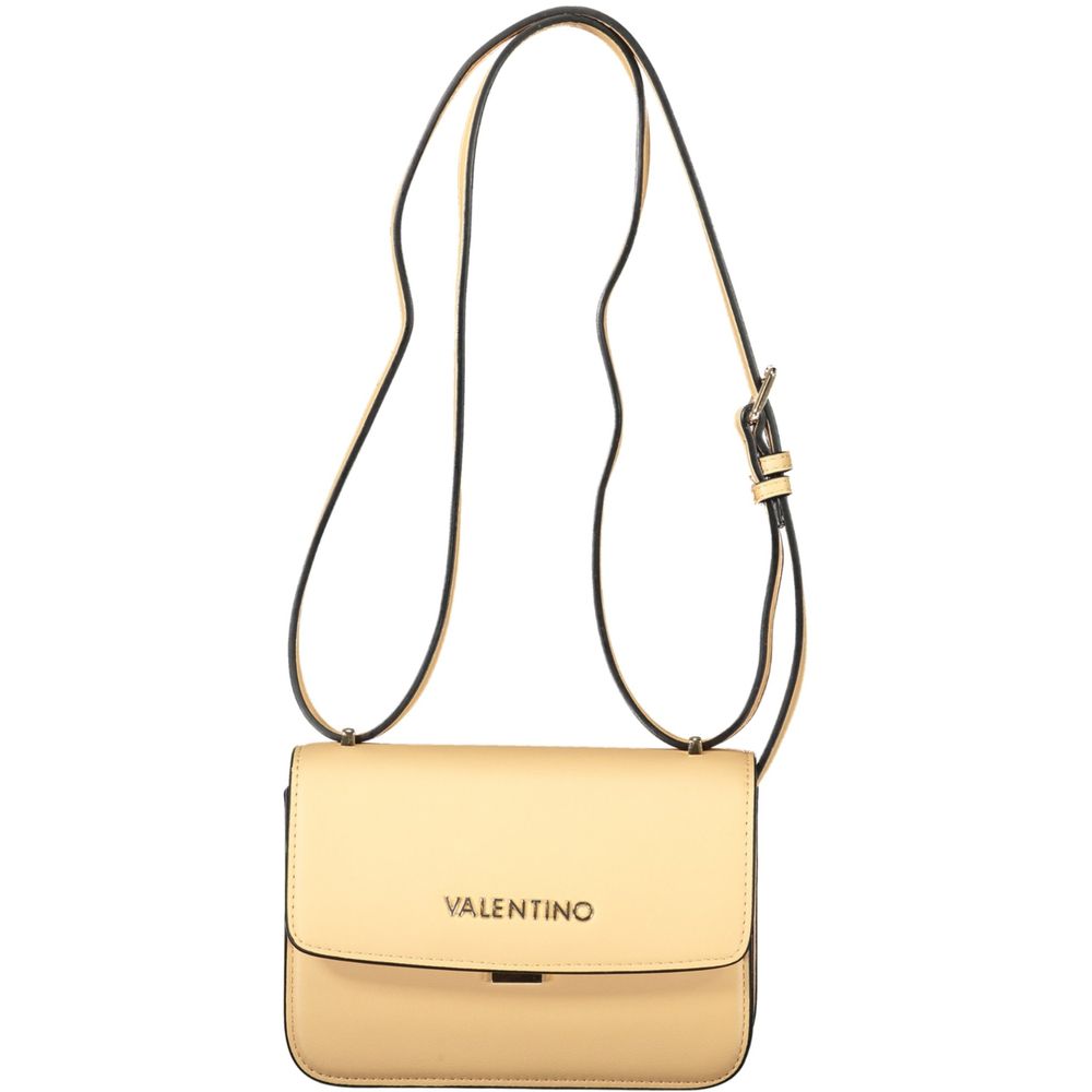 Beige Polyurethane Women Handbag
