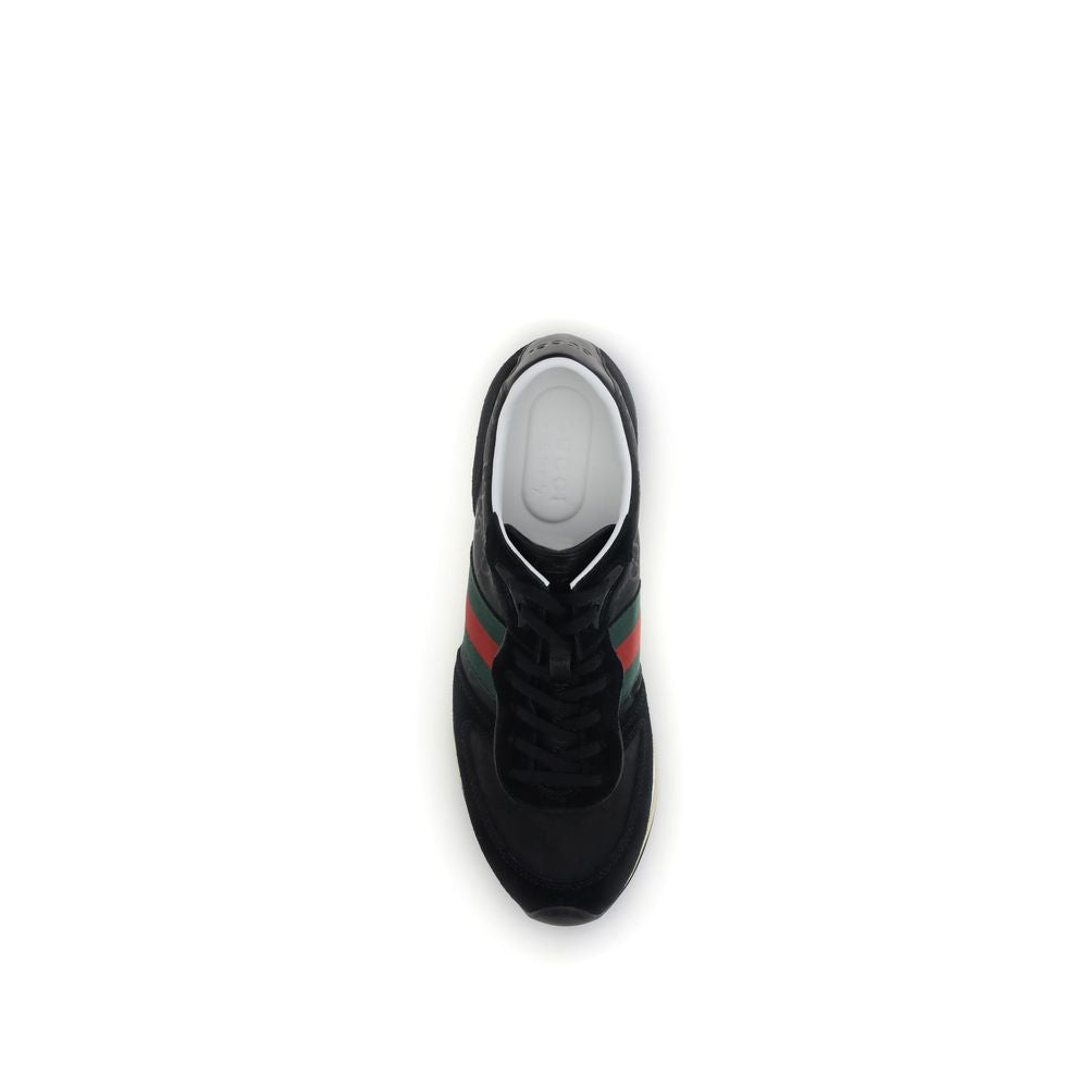 Black Polyamide Athletic Sneakers