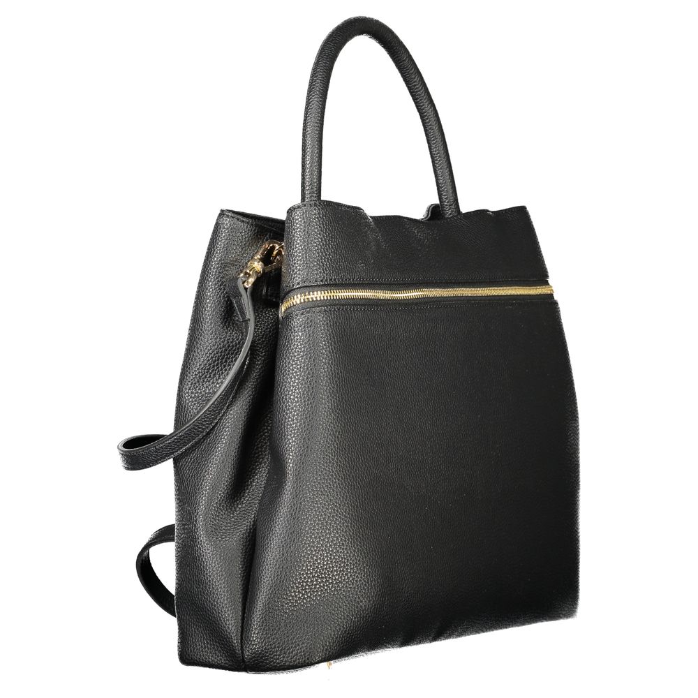 Black Polyurethane Women's Tote Bag