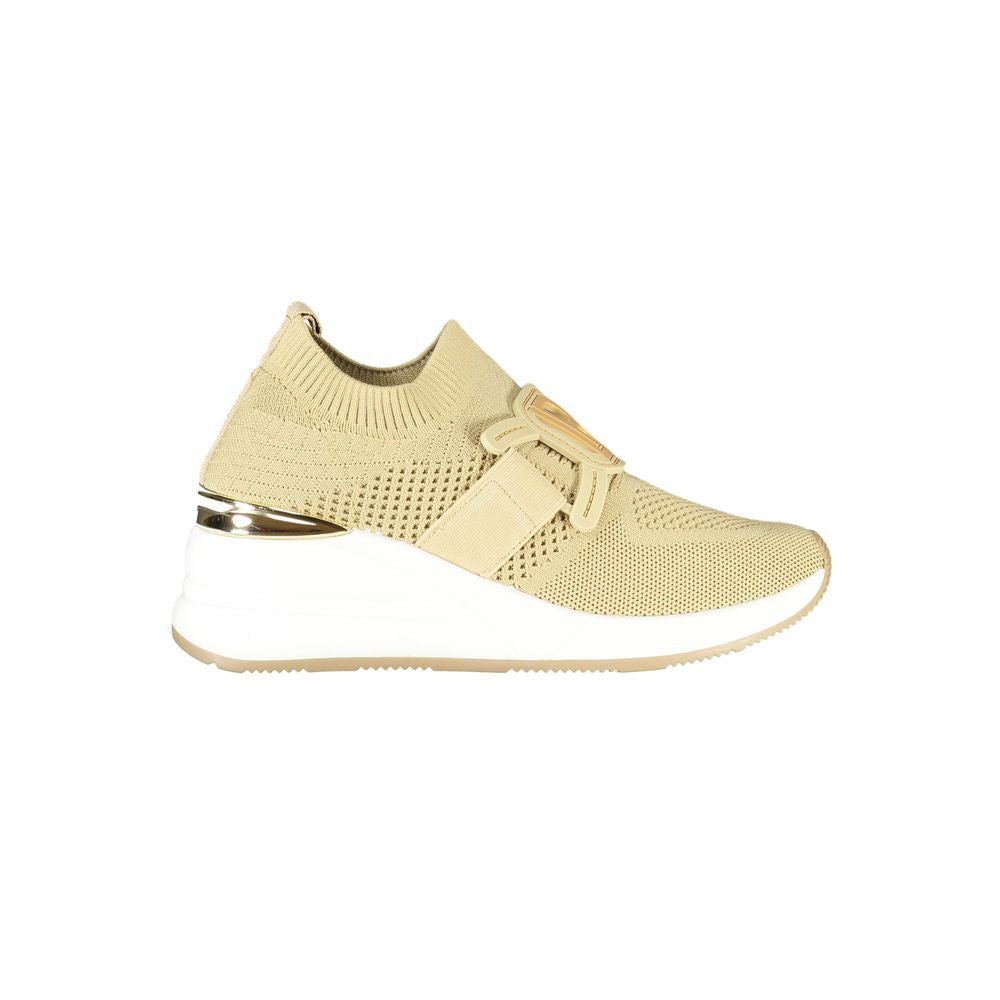 Beige Polyurethane Women Sneaker