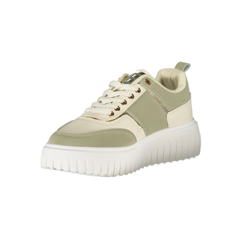 Green Polyester Women Sneaker