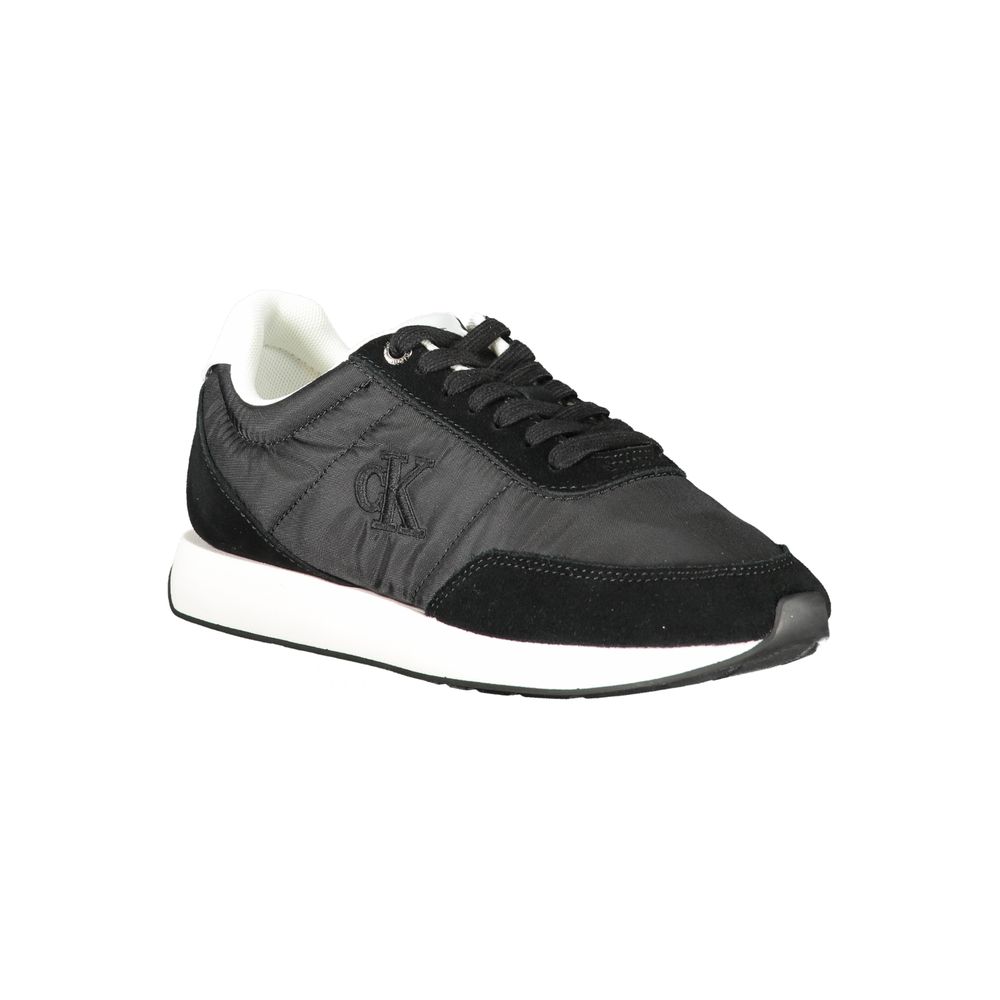 Black Polyester Women Sneaker