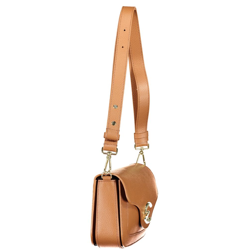 Marrone Leather Women Handbag