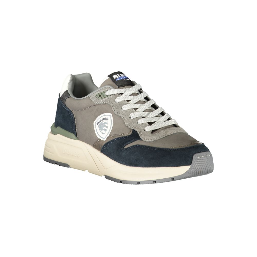 Grigio Polyurethane Men Sneaker