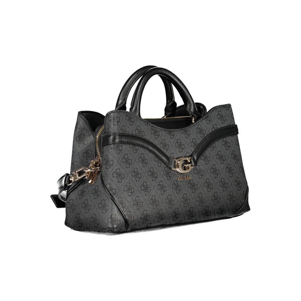 Black Polyurethane Women's Handbag