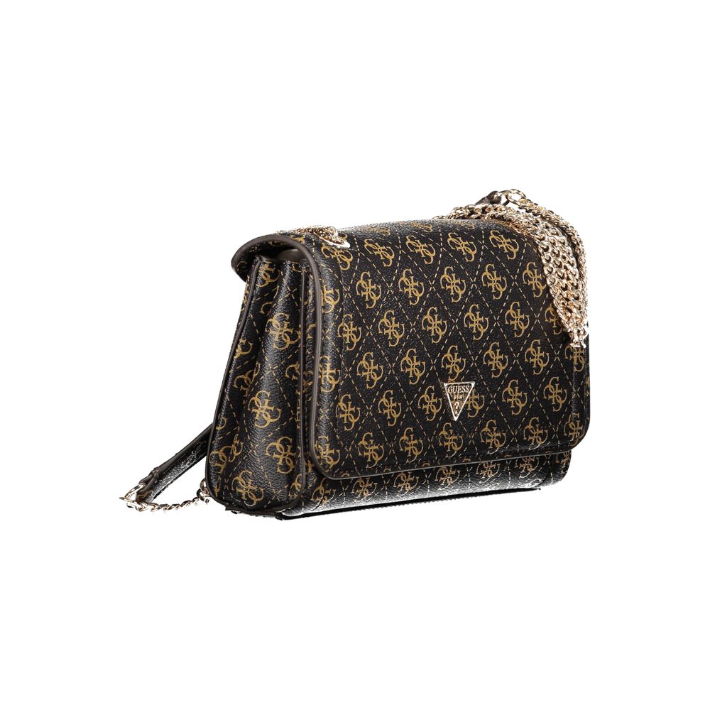 Marrone Polyurethane Women Handbag