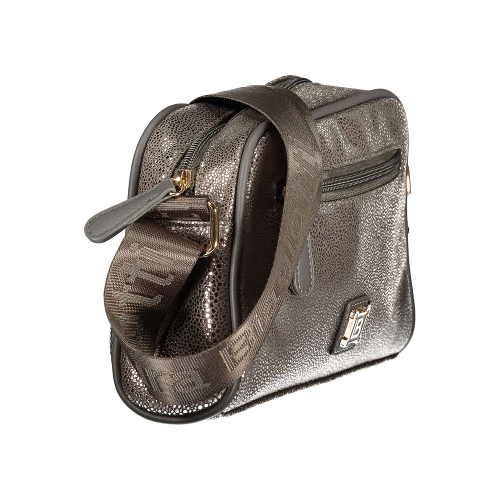 Gray Polyester Women Handbag