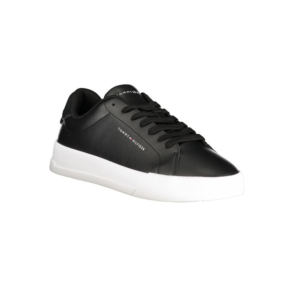 Black Polyurethane Men's Sneaker