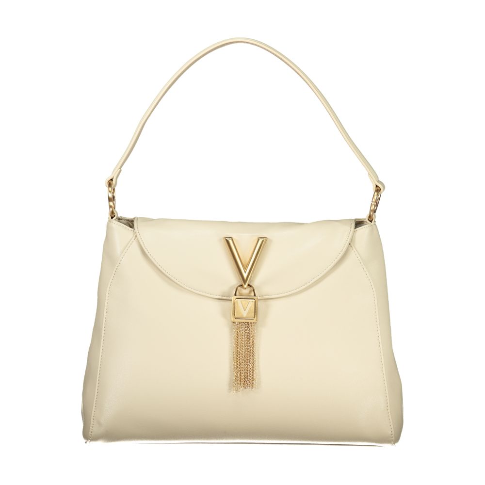 Beige Polyurethane Women Shoulder Bag