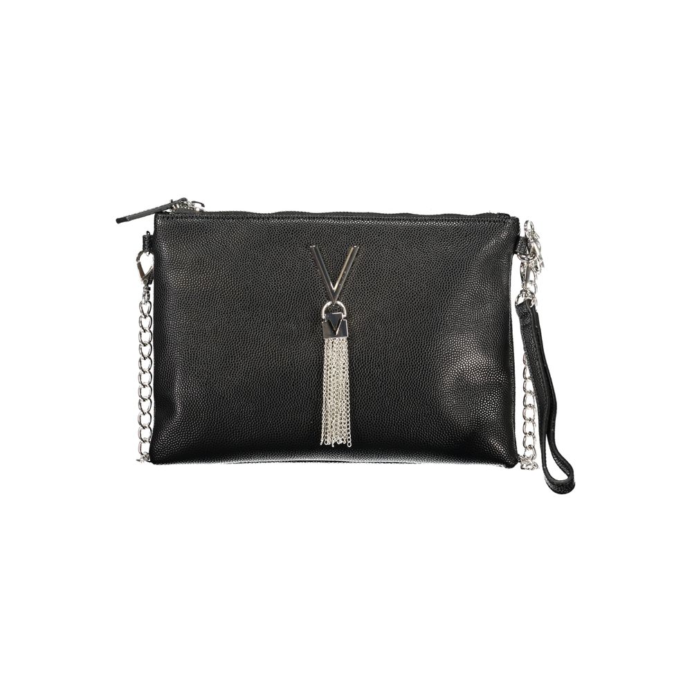Black Polyurethane Women's Shoulder Bag