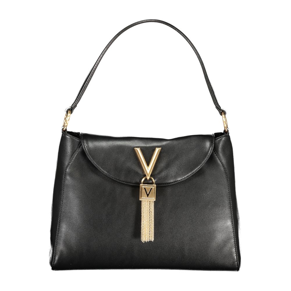 Black Polyurethane Women Shoulder Bag