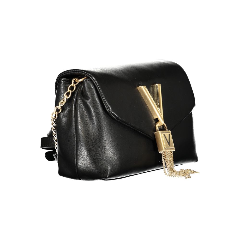 Black Polyurethane Women Shoulder Bag
