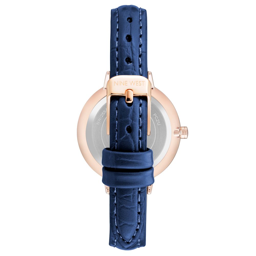 Blue Leather Dress Watch