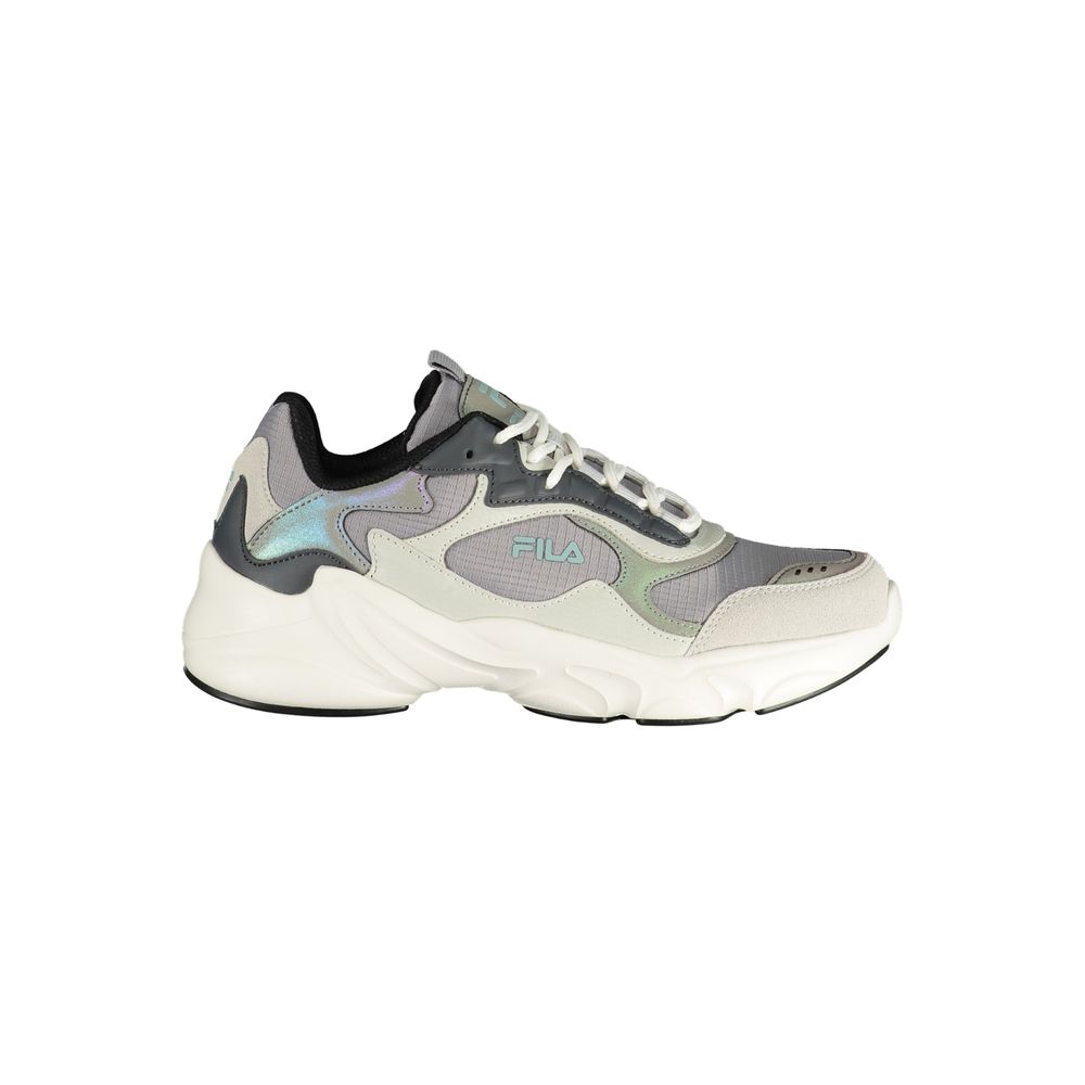 Gray Polyester Women Sneaker