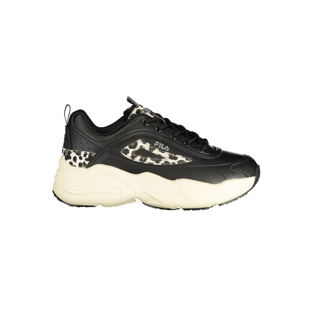Black Polyurethane Women Sneaker