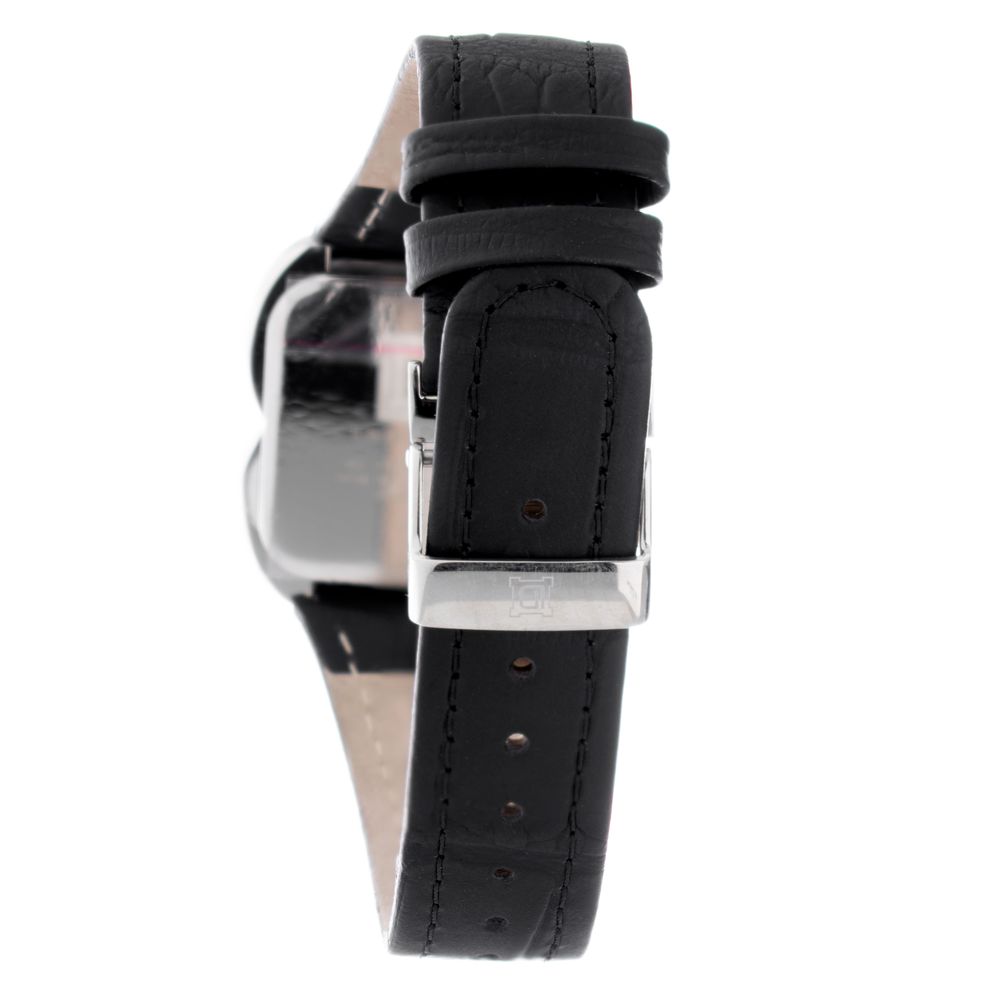 Black Leather Dress Watch