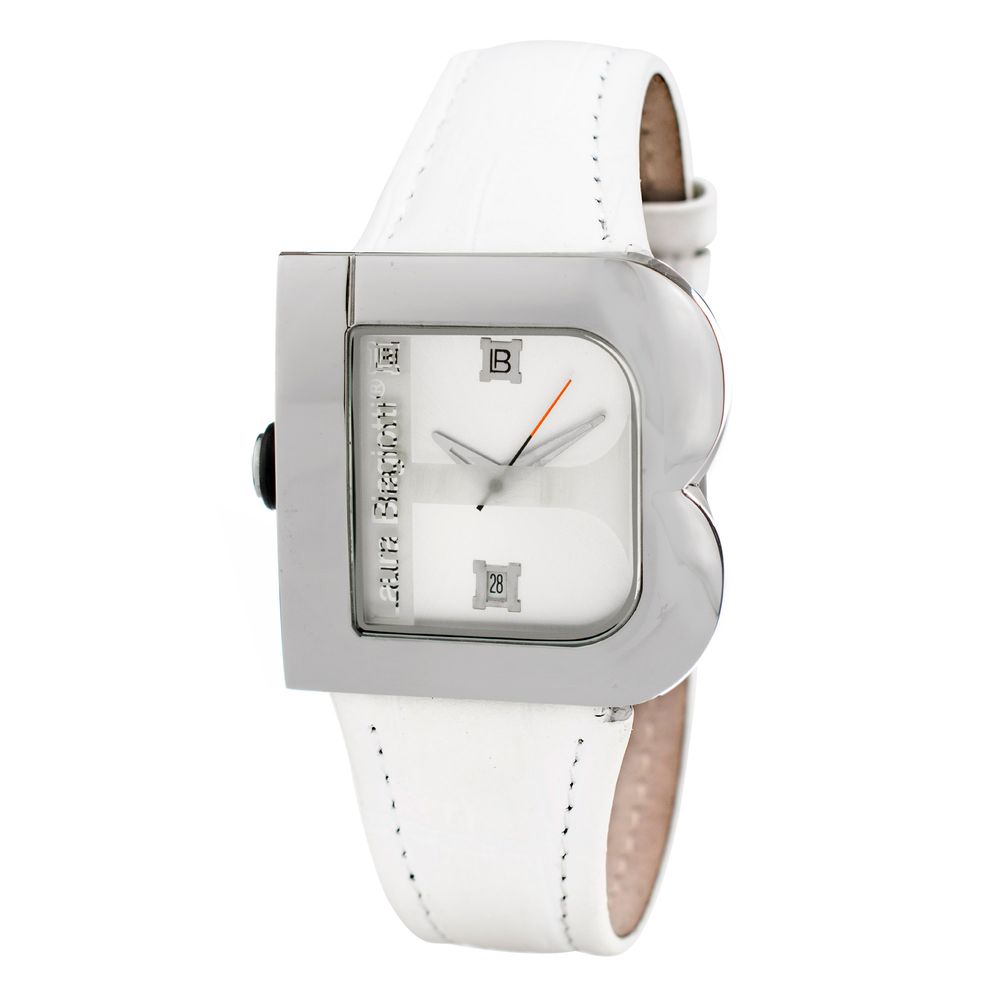 White Leather Dress Watch