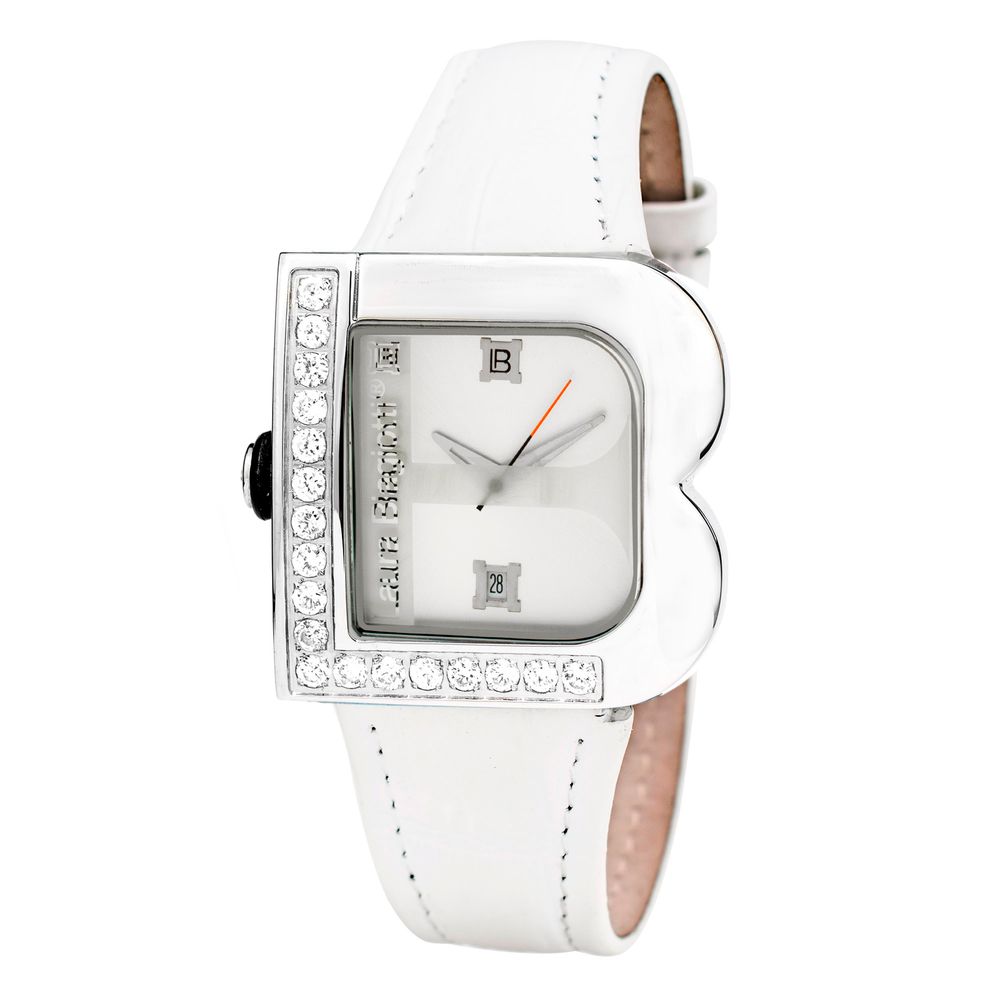 White Leather Dress Watch