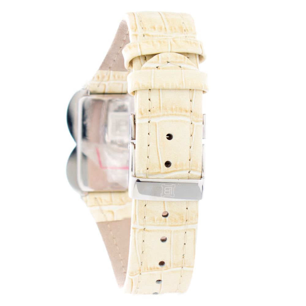 Beige Leather Dress Watch