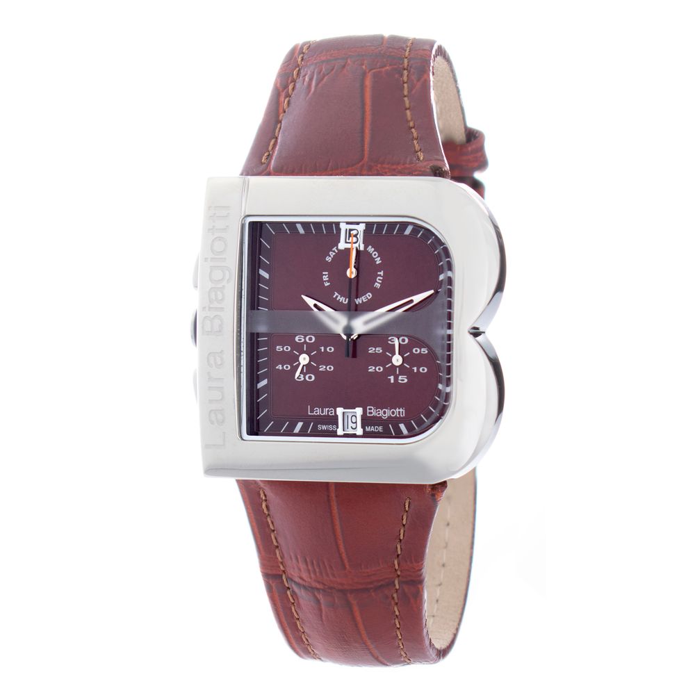 Brown Leather Dress Watch