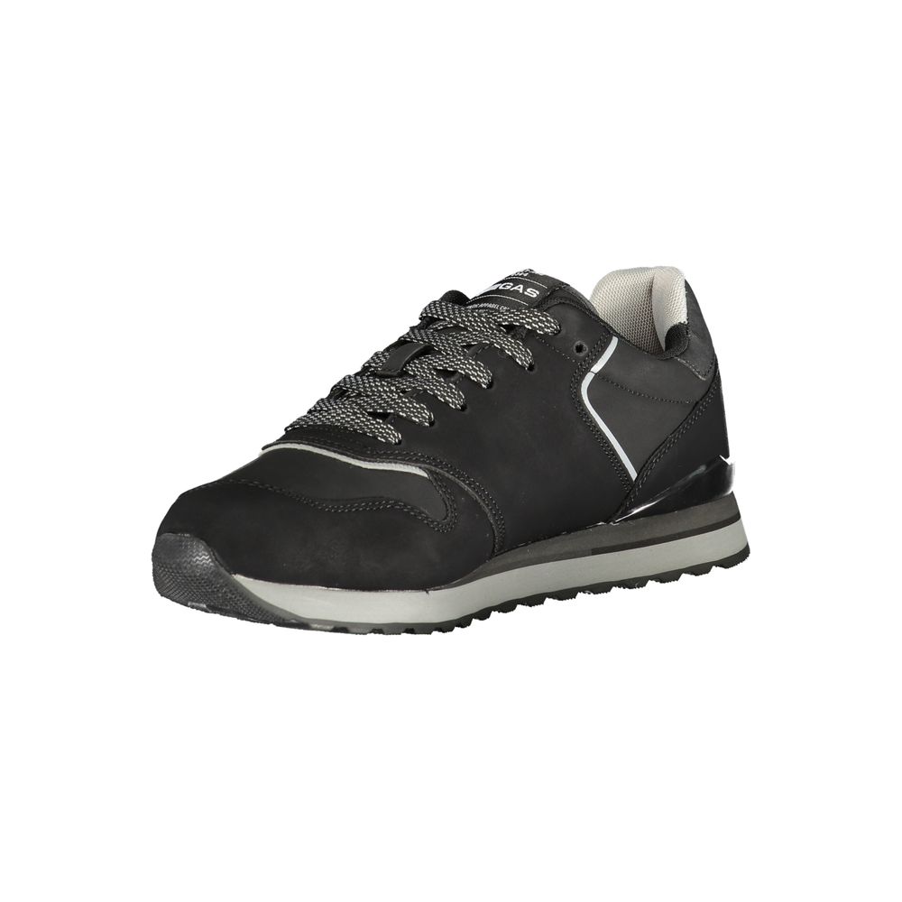 Black Polyurethane Men's Sneaker