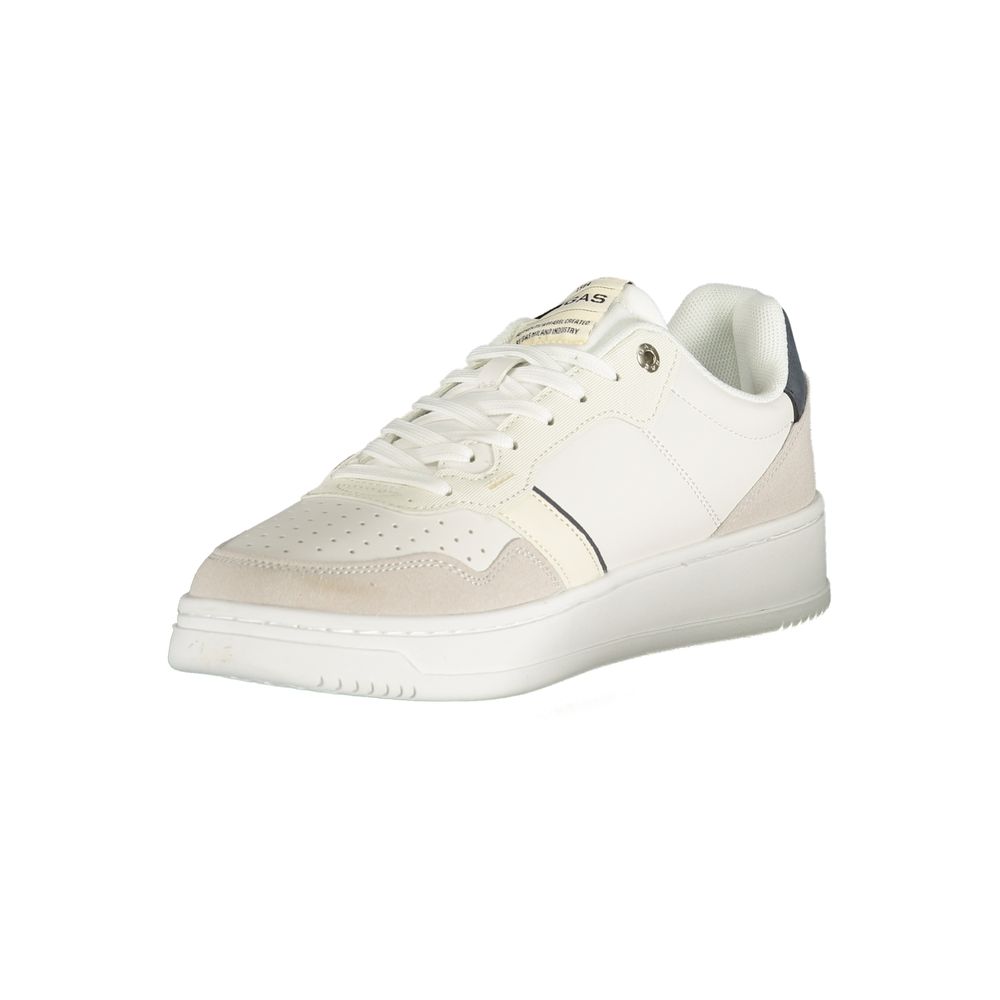 White Polyester Men Sneaker