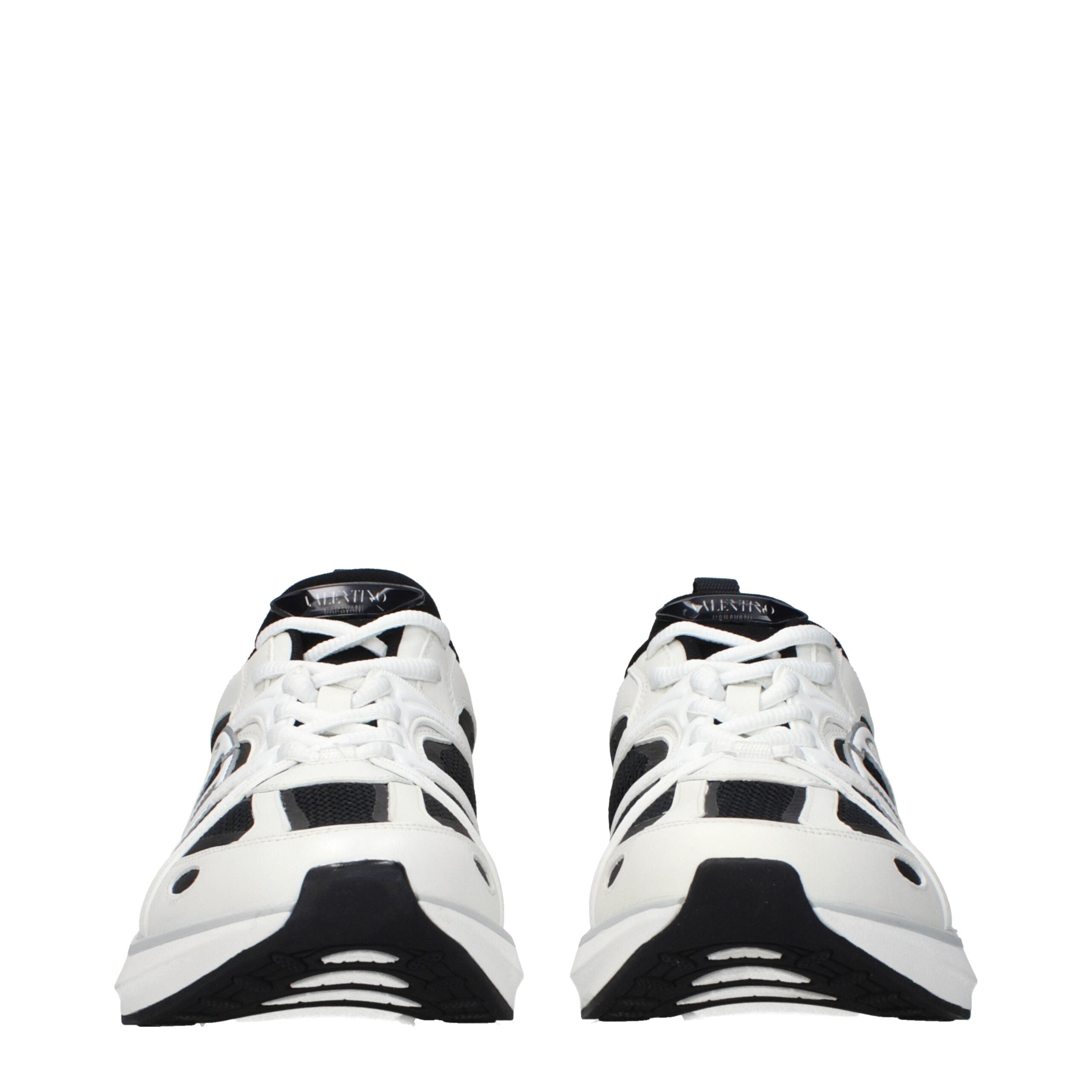 White Fabric Athletic Sneakers