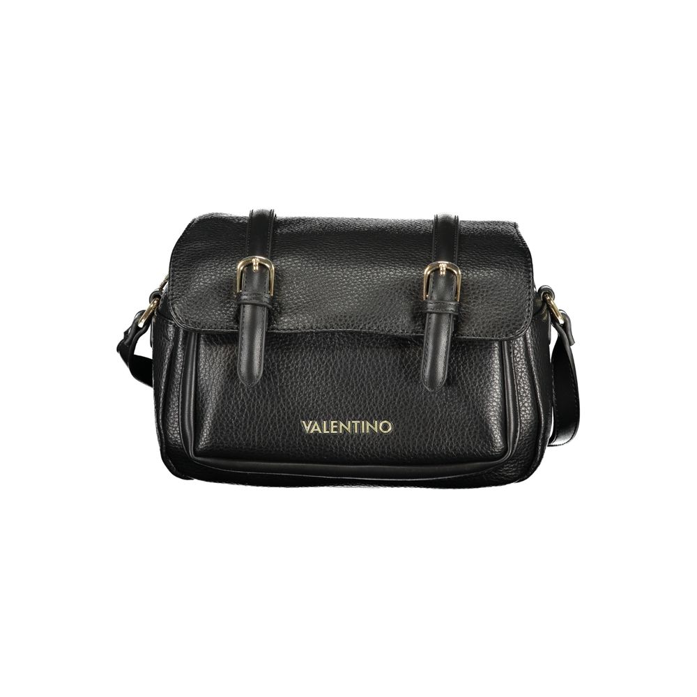 Black Polyurethane Women Shoulder Bag