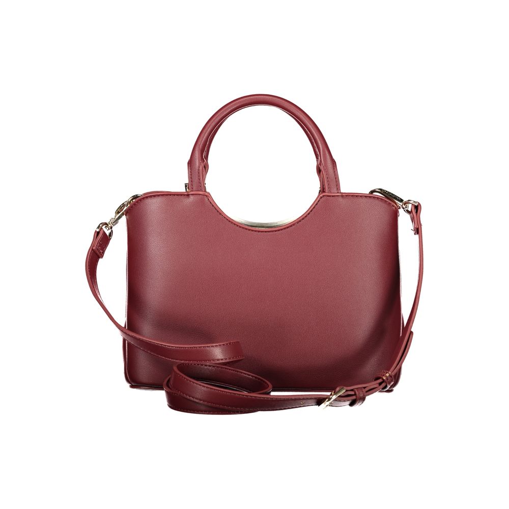 Rosso Polyurethane Women Handbag