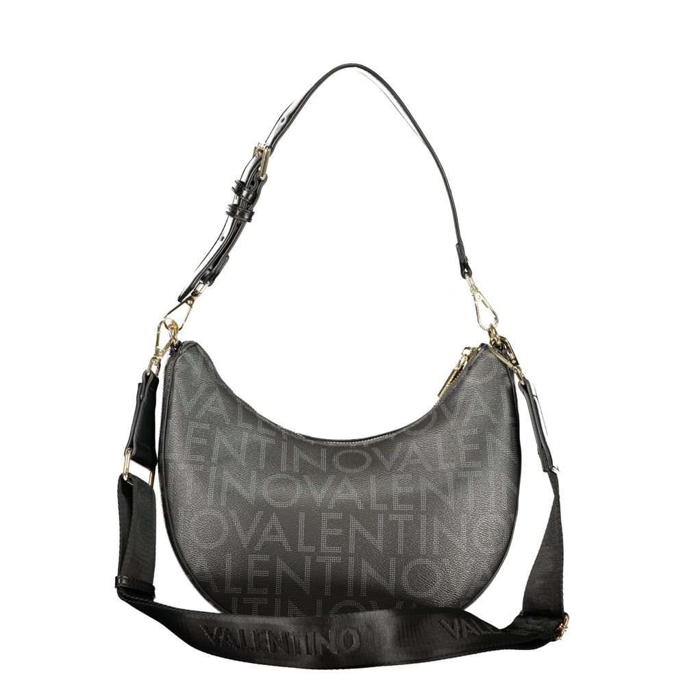 Black Polyurethane Women Handbag